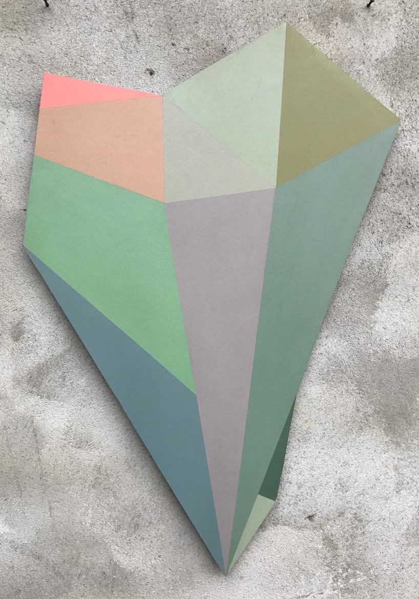 Geometric panel cut by Henriette Fabricius